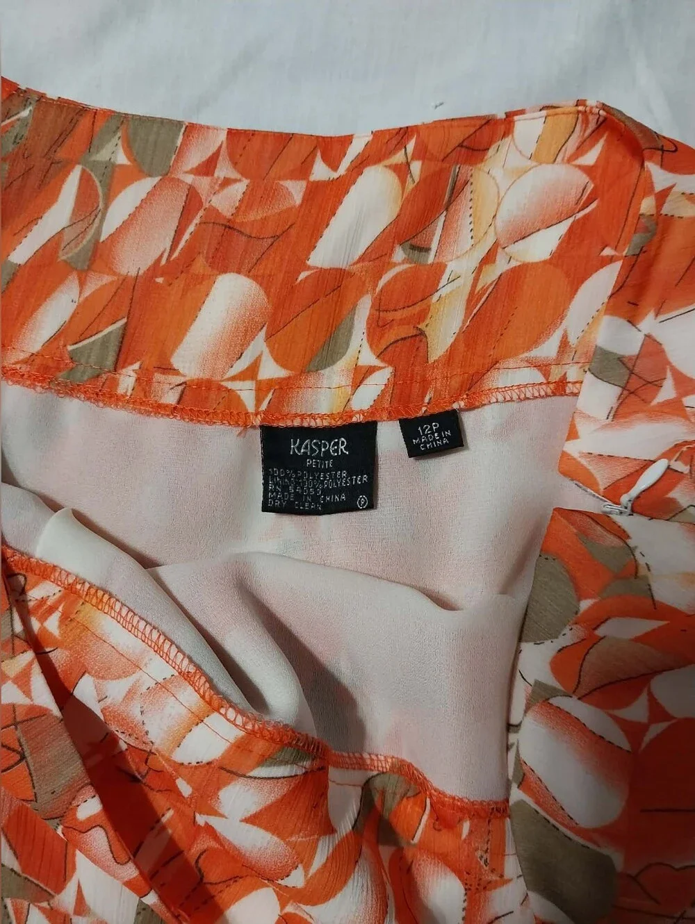 Kasper Orange Floral Circle Skirt